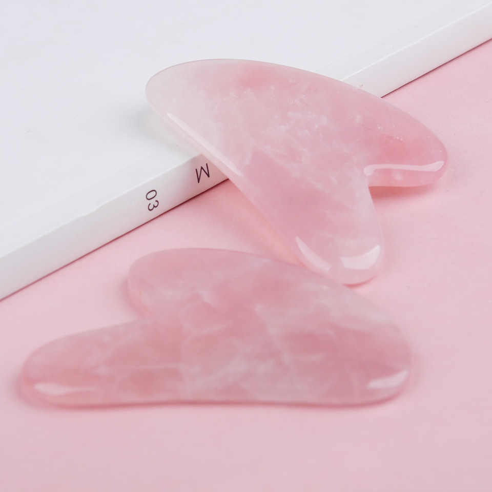 Placa de Massagem Gua Sha Rosa - Jade Gua Sha Tool avaliação e preço