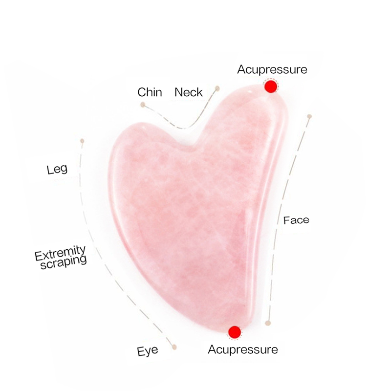 Gua Sha de Quartzo Rosa para M - Jade Gua Sha Tool avaliação e preço