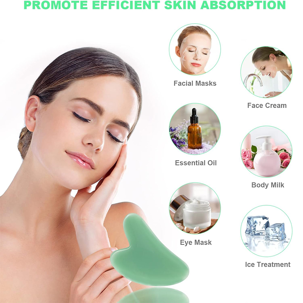 Natural Glass Jade Scraping Gu - Jade Gua Sha Tool avaliação e preço
