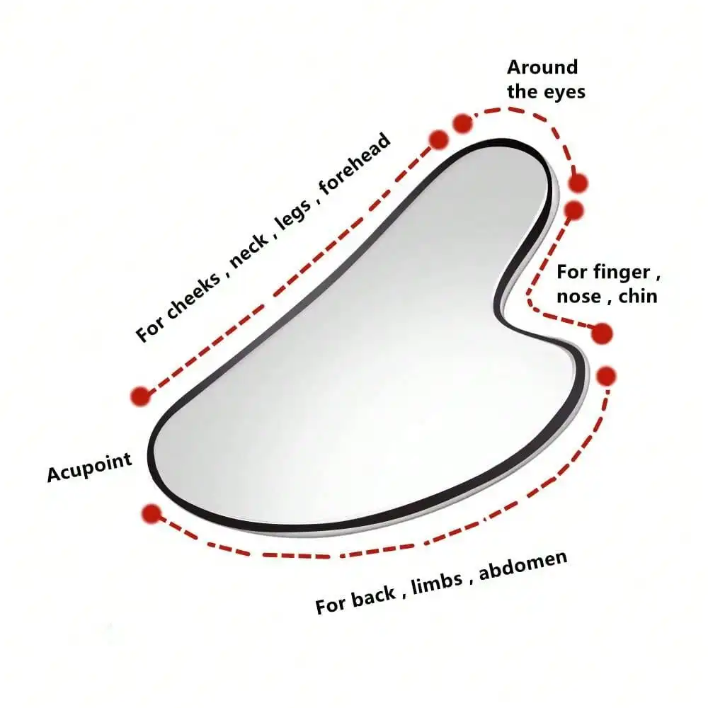 304 aço inoxidável gua sha fer - Jade Gua Sha Tool avaliação e preço